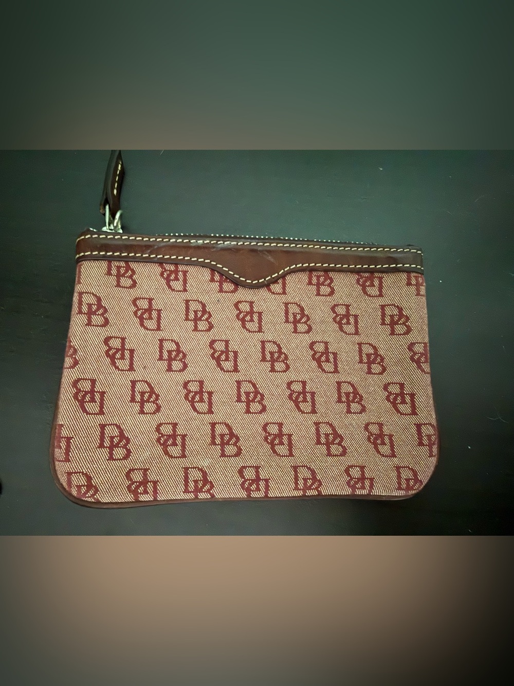 Dooney & Bourke Maroon Signature Pouch